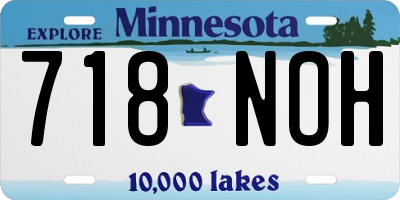 MN license plate 718NOH