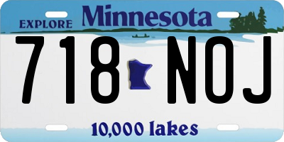 MN license plate 718NOJ
