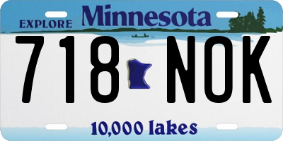 MN license plate 718NOK