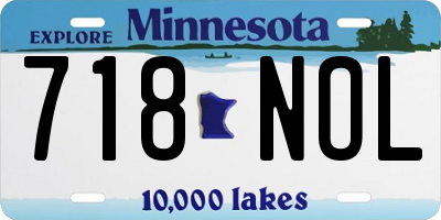 MN license plate 718NOL