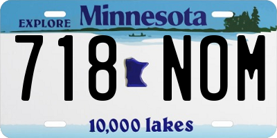 MN license plate 718NOM