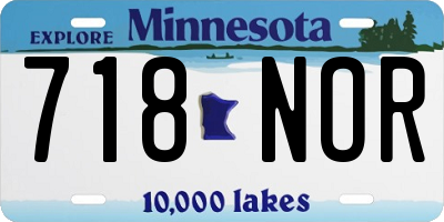 MN license plate 718NOR