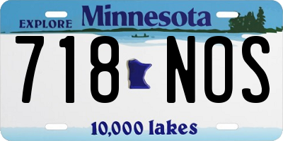MN license plate 718NOS
