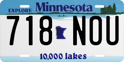 MN license plate 718NOU