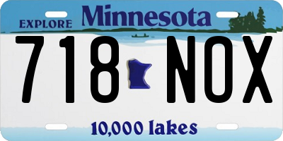 MN license plate 718NOX