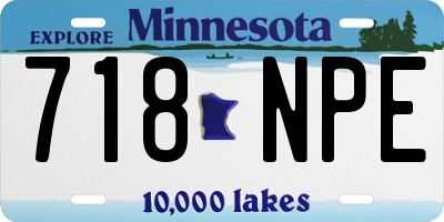 MN license plate 718NPE