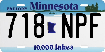 MN license plate 718NPF
