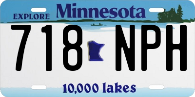 MN license plate 718NPH