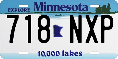 MN license plate 718NXP