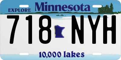 MN license plate 718NYH