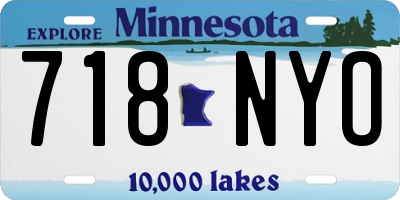 MN license plate 718NYO