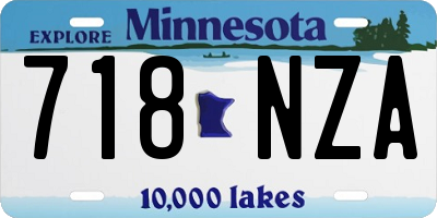 MN license plate 718NZA