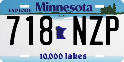 MN license plate 718NZP