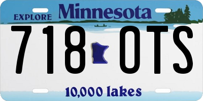 MN license plate 718OTS