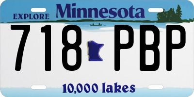 MN license plate 718PBP