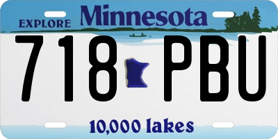 MN license plate 718PBU