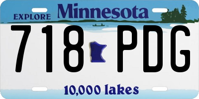 MN license plate 718PDG