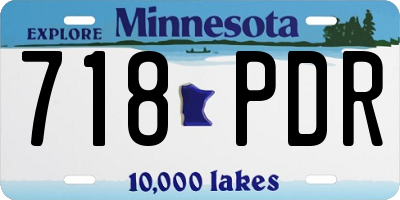 MN license plate 718PDR
