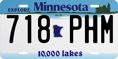MN license plate 718PHM