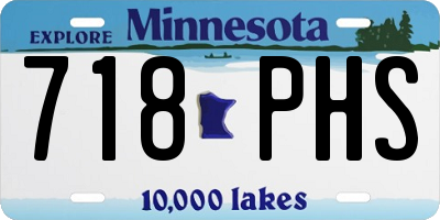 MN license plate 718PHS