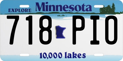 MN license plate 718PIO