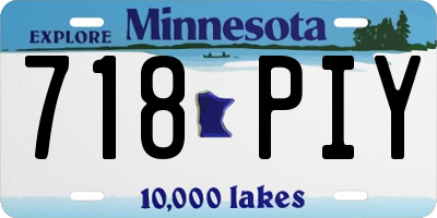 MN license plate 718PIY