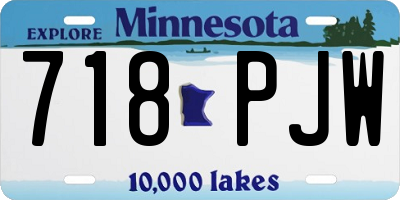 MN license plate 718PJW