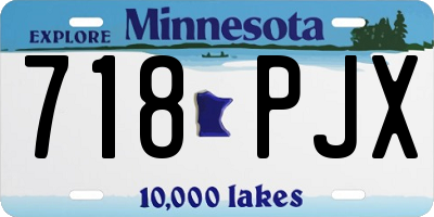 MN license plate 718PJX