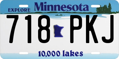 MN license plate 718PKJ