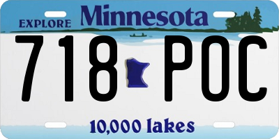 MN license plate 718POC
