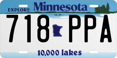 MN license plate 718PPA