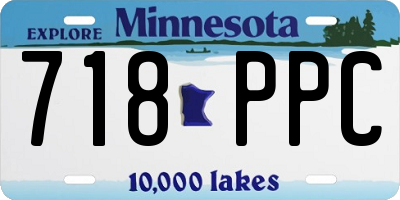 MN license plate 718PPC