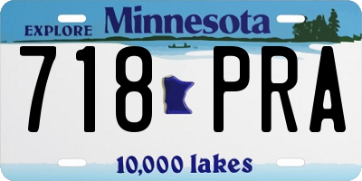 MN license plate 718PRA