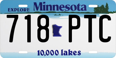 MN license plate 718PTC