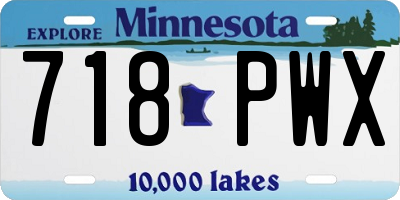 MN license plate 718PWX