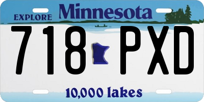 MN license plate 718PXD