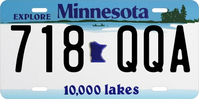MN license plate 718QQA