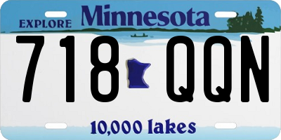 MN license plate 718QQN