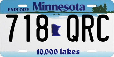 MN license plate 718QRC