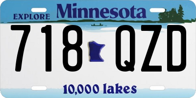 MN license plate 718QZD
