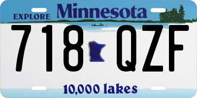MN license plate 718QZF