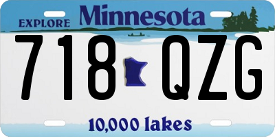 MN license plate 718QZG