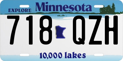 MN license plate 718QZH