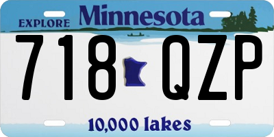 MN license plate 718QZP
