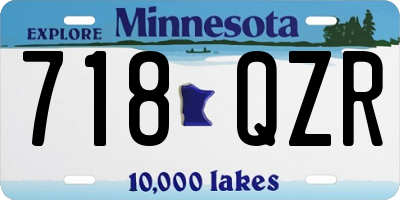 MN license plate 718QZR