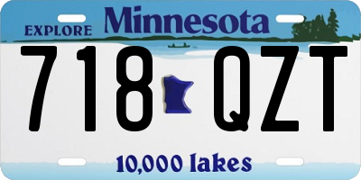 MN license plate 718QZT