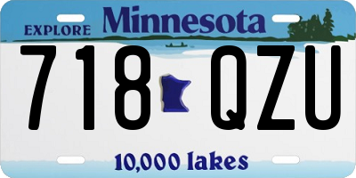 MN license plate 718QZU