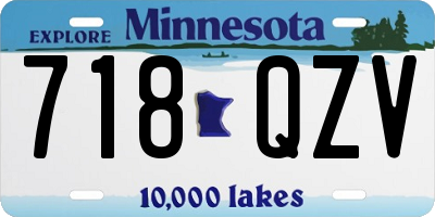 MN license plate 718QZV
