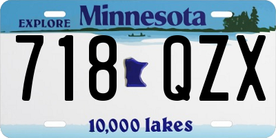 MN license plate 718QZX