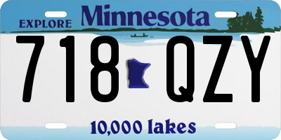 MN license plate 718QZY